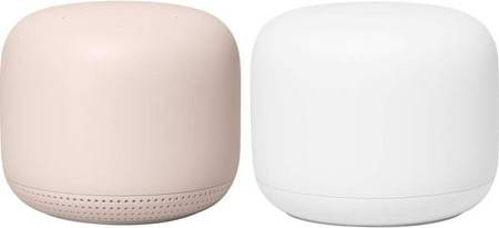Google fi Google Nest Wi-Fi Router and Point - White/Pink