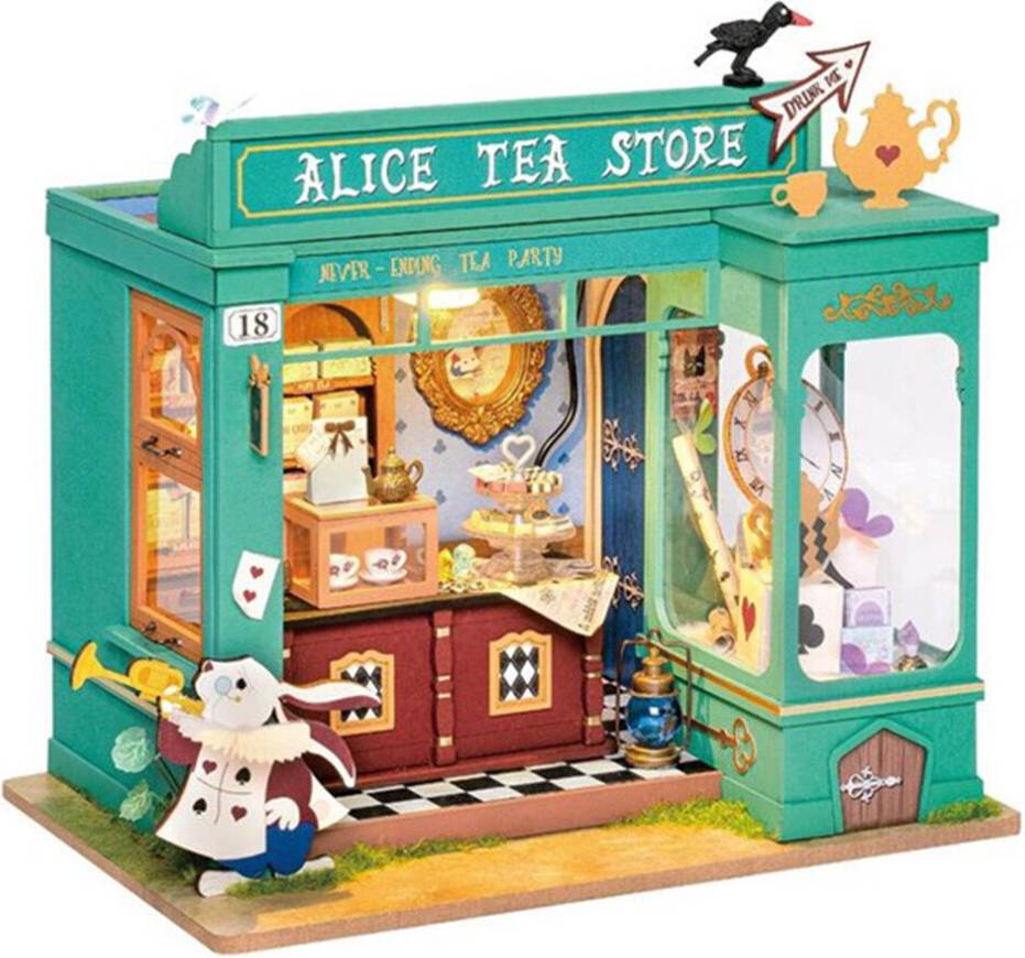 Robotime Rolife Alice's Tea Store DIY Miniature House Kit