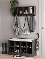 GFW Kempton Bench Shoe Rack 2pcs