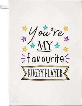 Gift Base Favourite Rugby Player Stars Tea Dish Cloth Kitchen Towel White