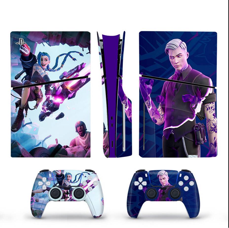 Ps5 fortnite 10 PS5 Slim Disc Console Skin Sticker Fortnite