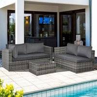 Rattan furniture rattan corner set OutSunny Rattan Corner Outdoor Lounge Set