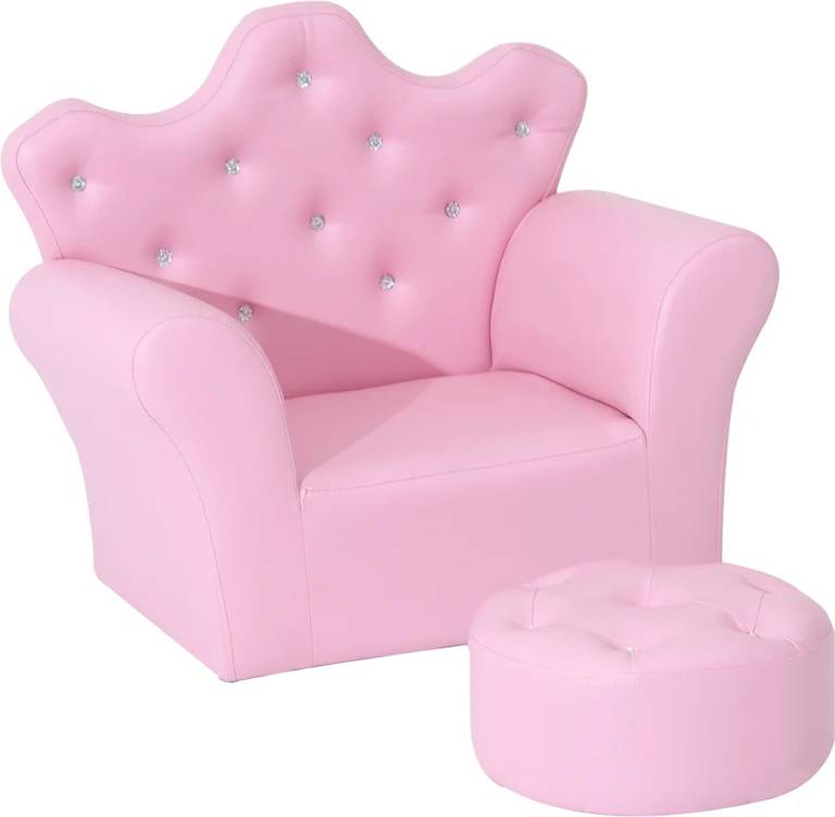 Homcom Kids Sofa Set with Footstool