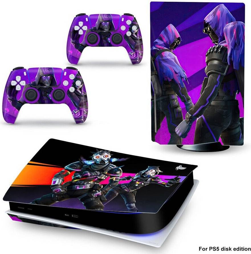 Ps5 fortnite PS5 Disc Console and Controllers Skin Sticker Fortnite Season 7