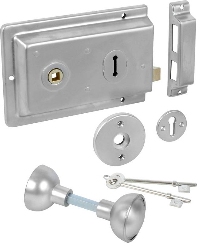 Era Rim Lock with Handles Satin