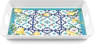 Guzzini Rectangular Tray With Handles Flower Lemon Serveringsbricka
