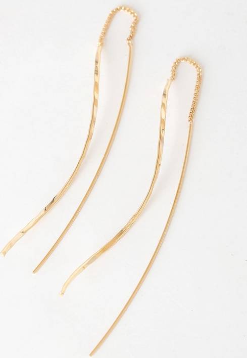 Thread Count Gold Threader Earrings