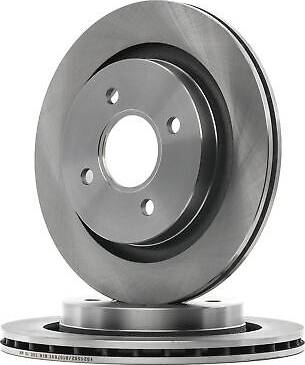 Ridex Brake Disc Rear Axle Vented Cast Iron