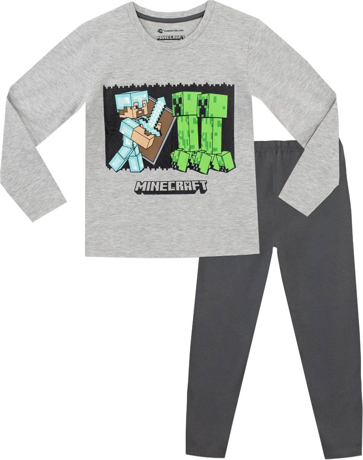 Minecraft kläder Barnkläder Minecraft Character Grey Gaming Pyjamas