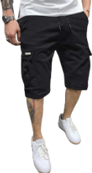 Shein Manfinity Homme Men Flap Pockets Drawstring Cargo Shorts