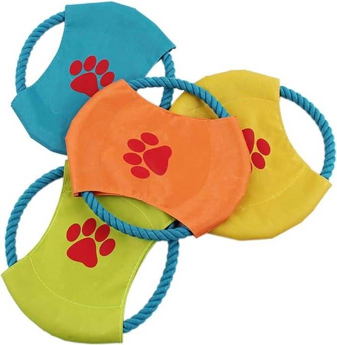 Ifsecond Frisbee Indestructible, Frisbee Floating Cloth Rope Soft Small Dogs Flying