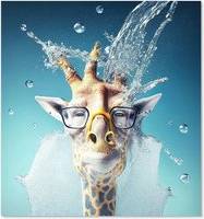 Warren Reed Giraffe With Kitchen Splash Guard