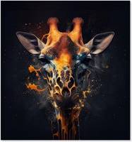 Warren Reed Golden Giraffe Face Kitchen Splash Guard