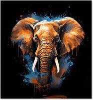 Warren Reed Elephant Blue Kitchen Splash Guard