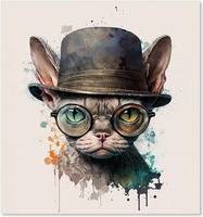 Warren Reed Devon Rex Cat With Splash Guard