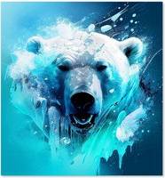 Warren Reed Polar Bear Face Kitchen Splash Guard