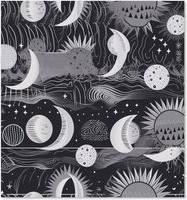 Warren Reed Abstract Black Sun Kitchen Splash Guard
