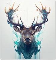 Warren Reed Stag Face Kitchen Splash Guard