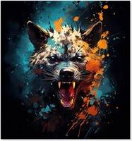 Warren Reed Angry Hyena Face Kitchen Splash Guard