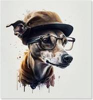 Warren Reed Whippet Dog With Splash Guard