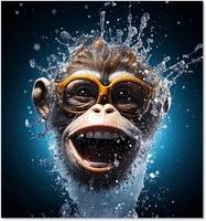 Warren Reed Cheeky Chimp Face With Splash Guard
