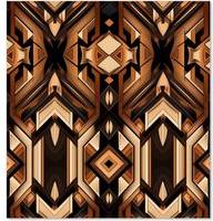 Warren Reed And Brown Intricate Pattern Kitchen Splash Guard