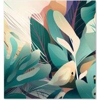 Warren Reed Abstract Tropical Leaves Kitchen Splash Guard