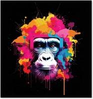 Warren Reed Multi Coloured Monkey Face Kitchen Splash Guard