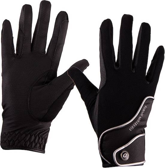 QHP Sommer Ridehandsker med Mesh /Sort /XS