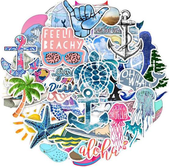 Northix Beach Sticker Pack