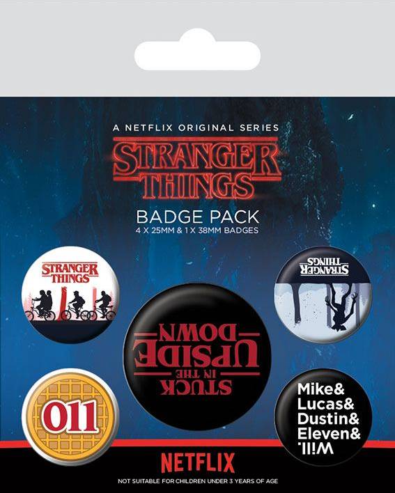 Stranger Things Pin Badges 5-Pack