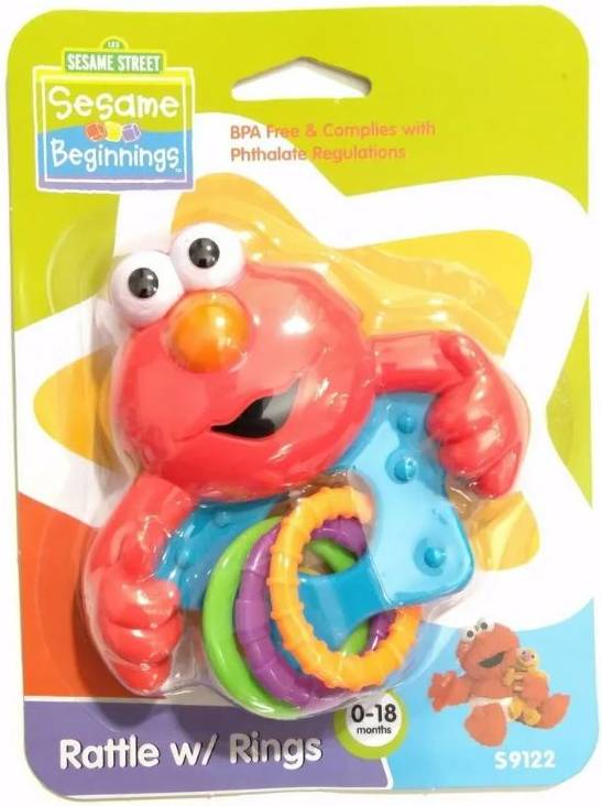 Elmo Rattle with Rings