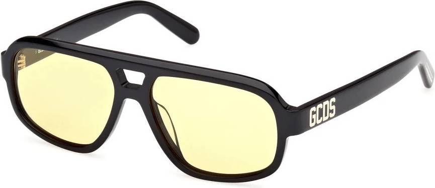 GCDS Modige Pilotstil Solbriller 54 MM - Sort