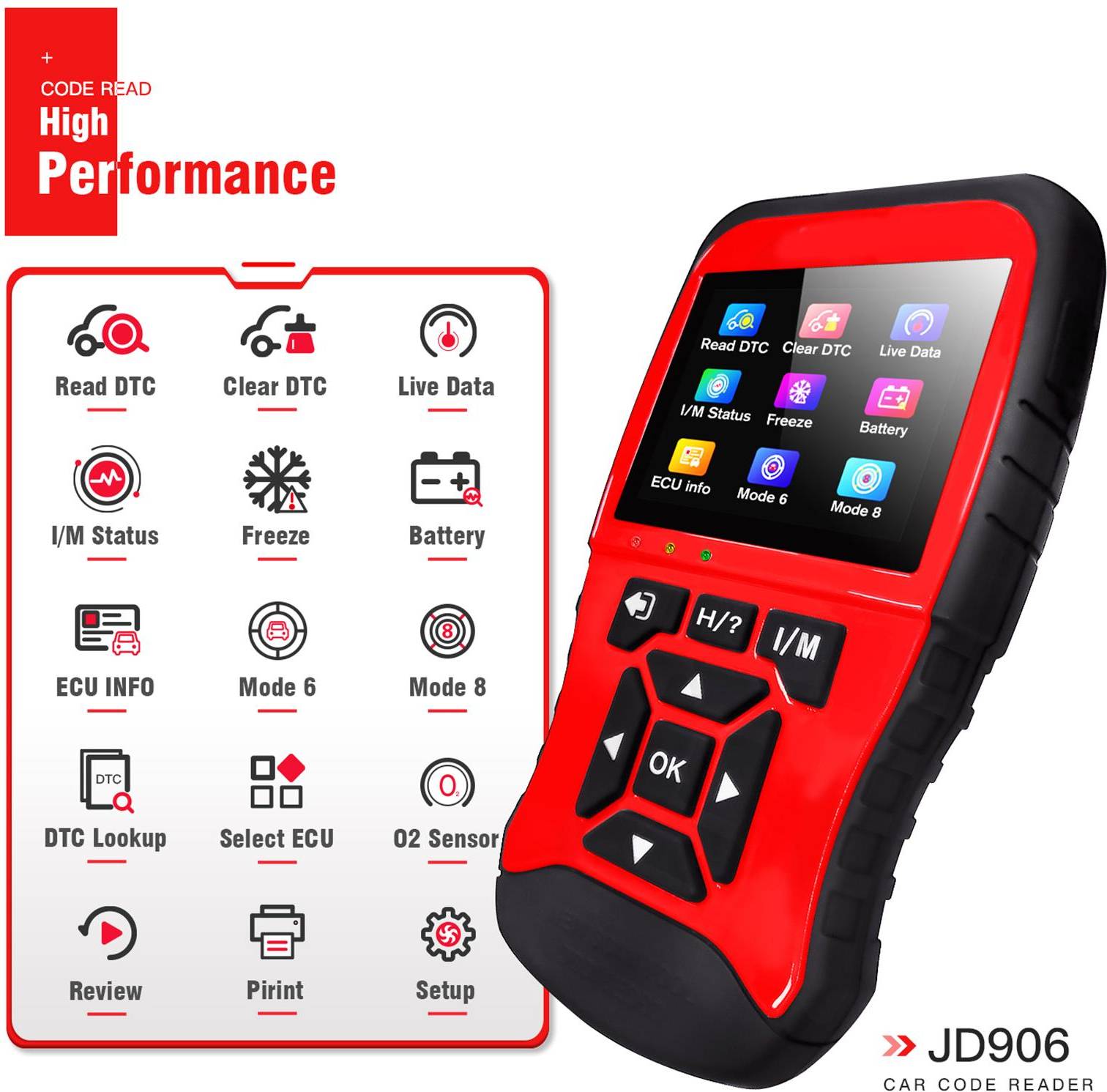 Obd Tomtop Jms JD906 Car OBD Can Scanner Code Reader
