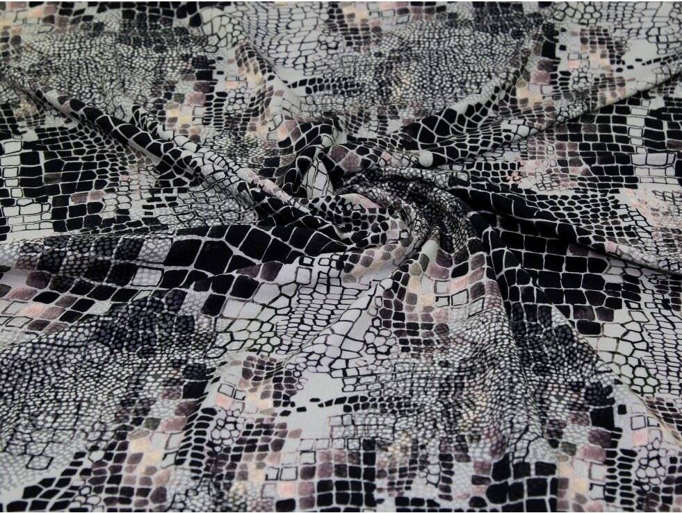 Minerva Exclusive Python Pavement Challis Fabrics Grey