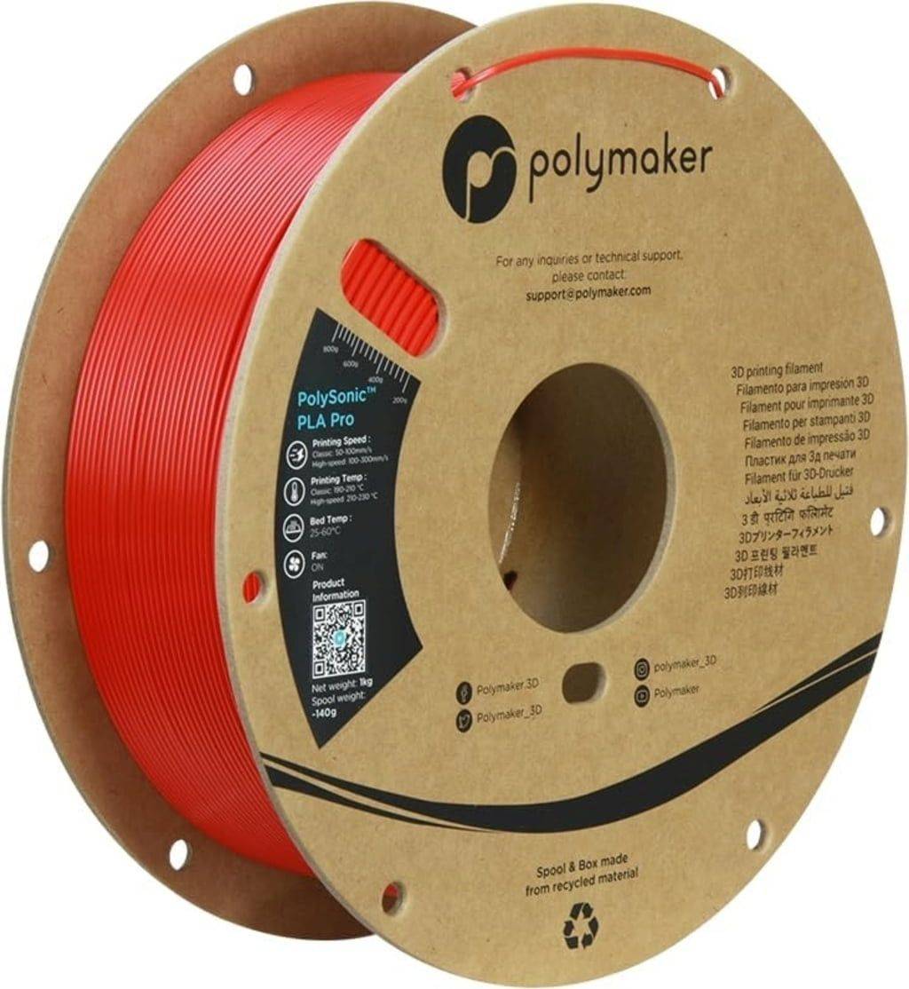 Polymaker PolySonic PLA Pro Red