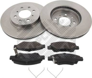 Mapco Brake Disc And Pads Set Front Axle Vented