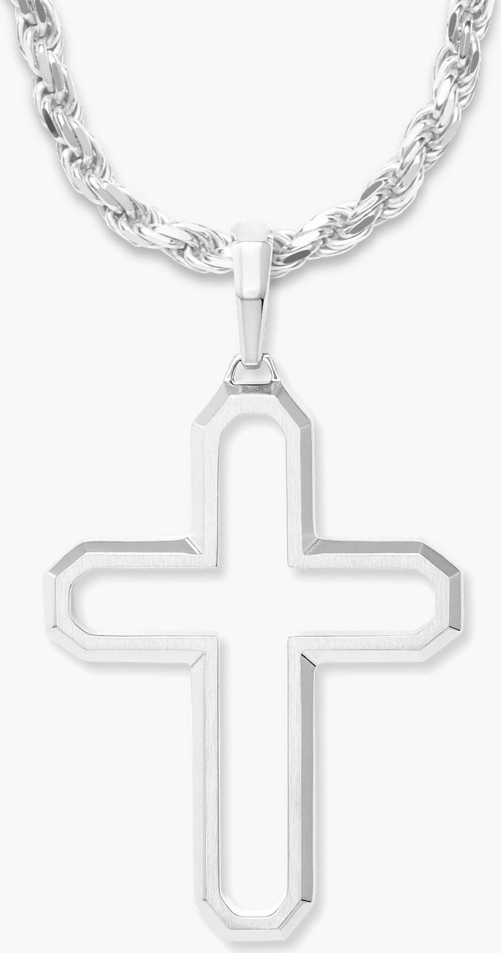 Jaxxon chain Jaxxon Covenant Cross Silver Pendant Rope Chain