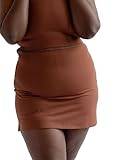 Hoog Taille Rok-Shorts Dames - Marron