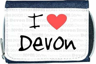 TeeTreeDesigns I love heart devon denim wallet