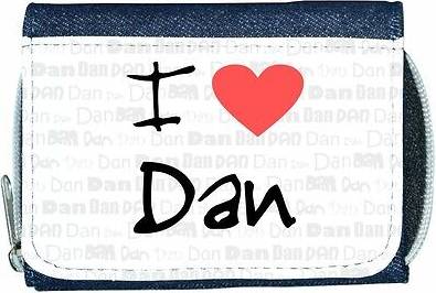TeeTreeDesigns I love heart dan denim wallet