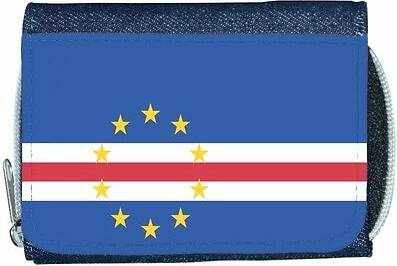 TeeTreeDesigns Cape verde flag denim wallet