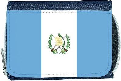 TeeTreeDesigns Guatemala flag denim wallet