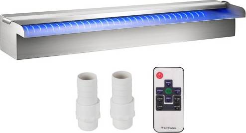 VEVOR Vattenfall Poolfontän Rektangulär LED Remsa 60 x 11 5 x 8 cm