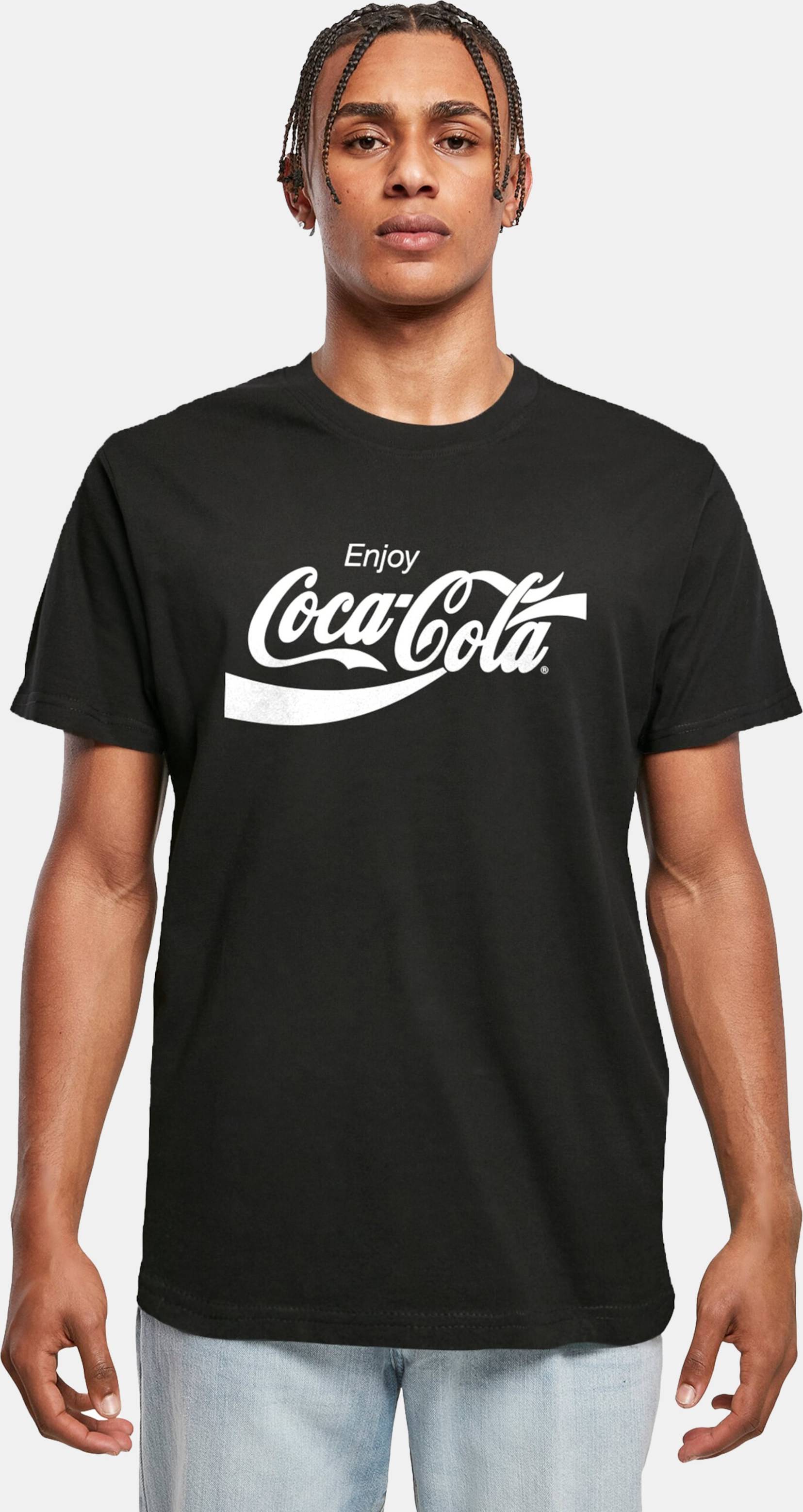 Merchcode Coca Cola Logo Tee - Sort/Hvid