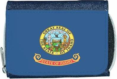 TeeTreeDesigns Idaho flag denim wallet