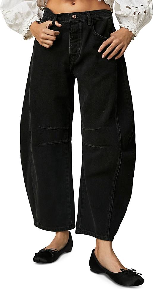 Good Luck Mid-Rise Barrel Jeans - Soundwave