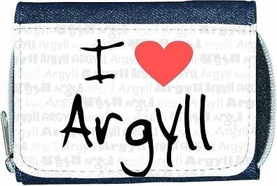 TeeTreeDesigns I love heart argyll denim wallet