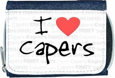 TeeTreeDesigns I love heart capers denim wallet