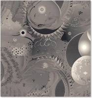 Warren Reed Abstract Moon Shapes Kitchen Splash Guard